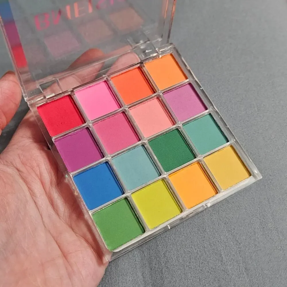 NEW BMEISION 16 Color Bright Rainbow Eyeshadow Palette Matte Colorful Makeup